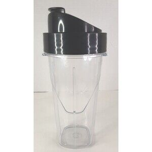 Oster Blend-N-Go 24oz Replacement Plastic Bottle Cup Slide Closing Sip Lid OEM